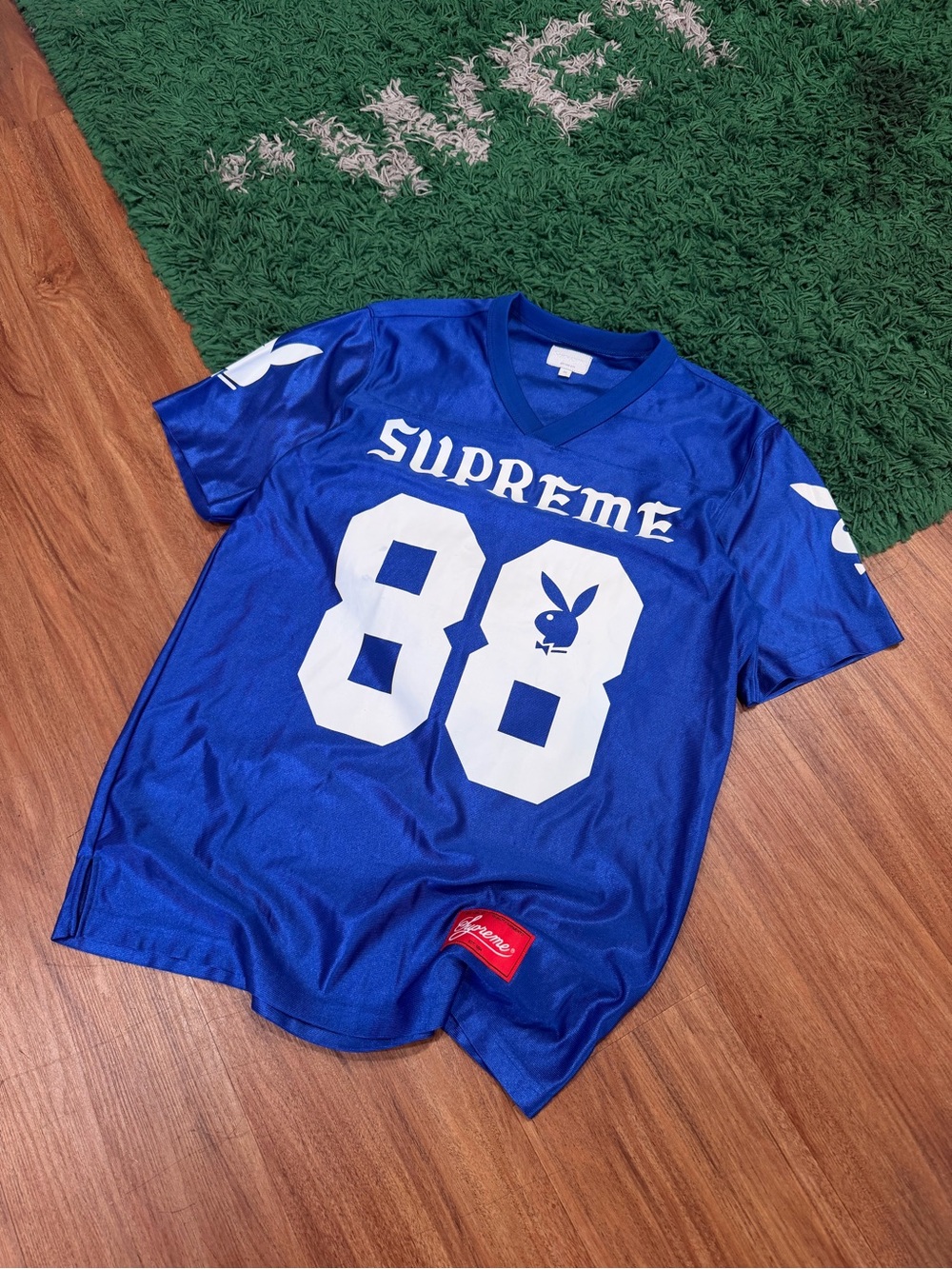Supreme - Playboy Football Jersey - Blue - Size M - Preowned